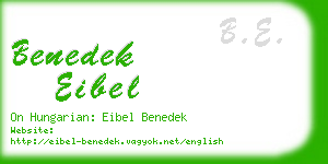 benedek eibel business card